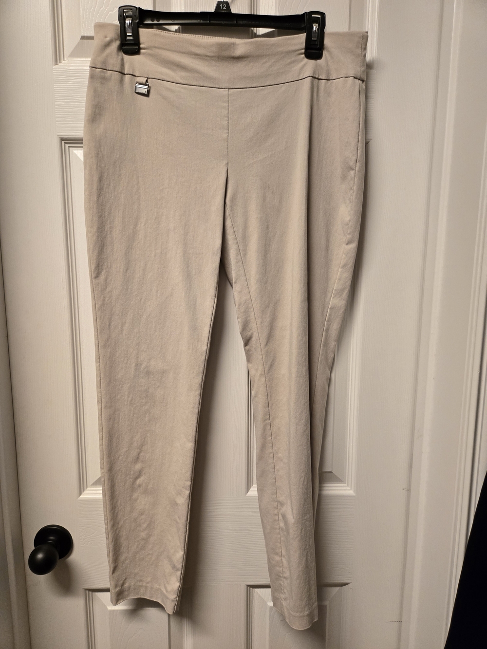 Alfani 12P Beige Skinny Pull-On Ponte Pants